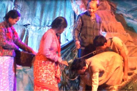 मोरङको झोराहाटमा उपन्यास ‘बसाइँ’ को मञ्चन सुरु