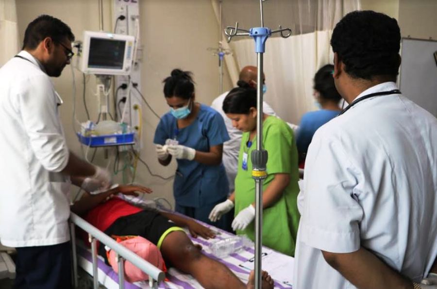 नेपाल मेडिसिटी अस्पलातमा डिजास्टर ड्रिल