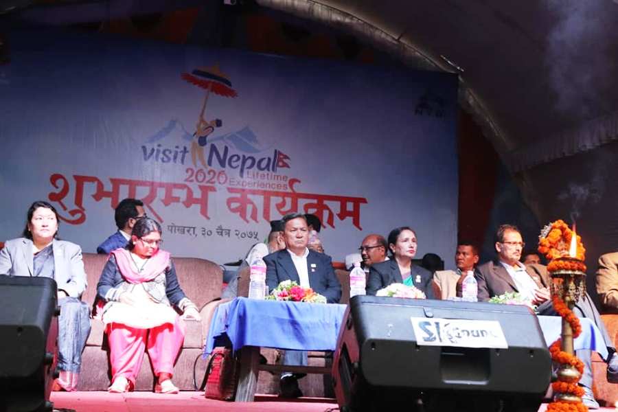 पोखराबाट नेपाल भ्रमण वर्ष २०२० को शुभारम्भ