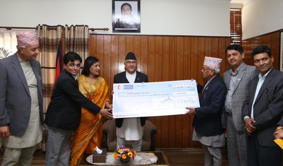 हावाहुरी पीडितलाई सहकारी महासंघको ११ लाख सहयोग