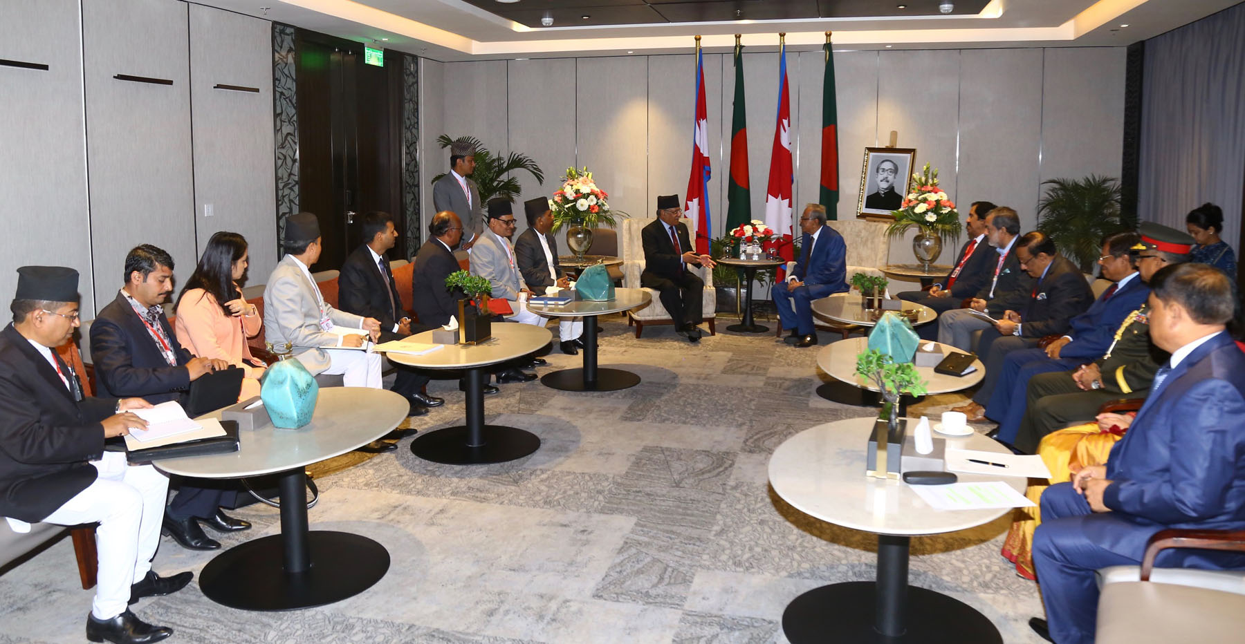 bangla president hamid and prachanda