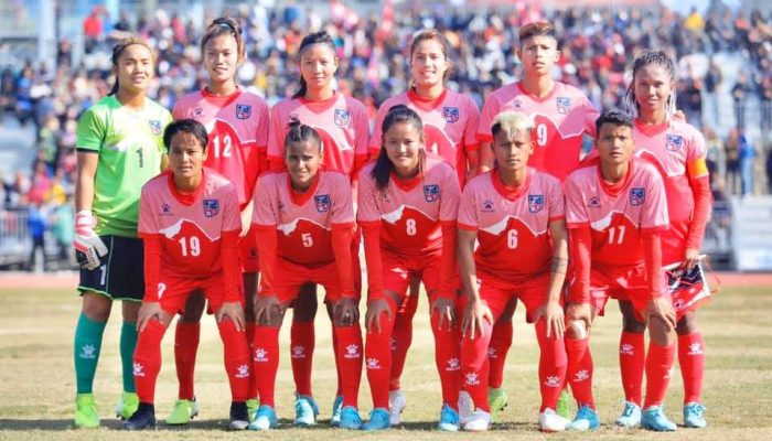 महिला फुटबल : नेपाल फेरि पनि भारतसँग स्तब्ध