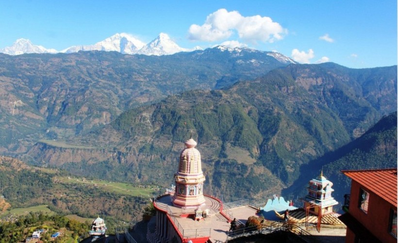 बागलुङकाे पञ्चकोटमा शान्ति कलश निर्माणले गति लियो