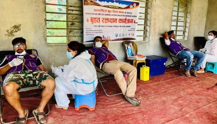 धादिङको खानीखोलामा रक्तदान कार्यक्रम, ६५ पिन्ट रगत संकलन