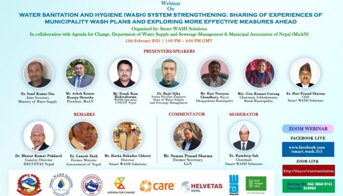 खानेपानी, सरसफाई र स्वच्छता पद्धतिको सबलीकरणसम्बन्धी वेबिनार हुँदै